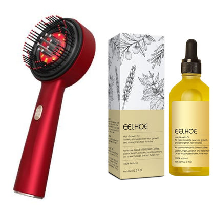 Electric Massage Comb Home Scalp Drain Comb Red Light Anti-slip Hair Care Multi-functional Massage Comb